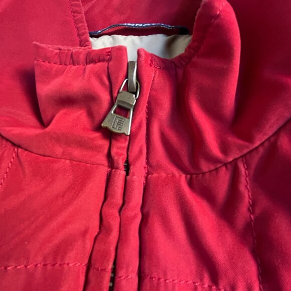 Faconnable Womens Red Quilted Padded Vest XL Zip Up Outerwear Lightweight - Picture 5 of 10